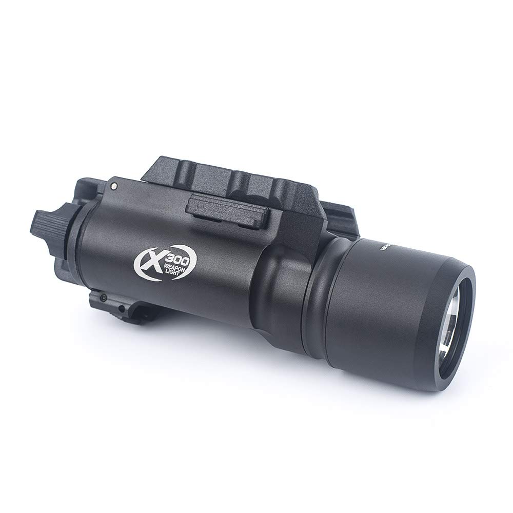 WADSN Surefire X300 Weapon Light Tactical Light Surefire Flashlight 400 Lumens Airsoft Handgun Light (Black)