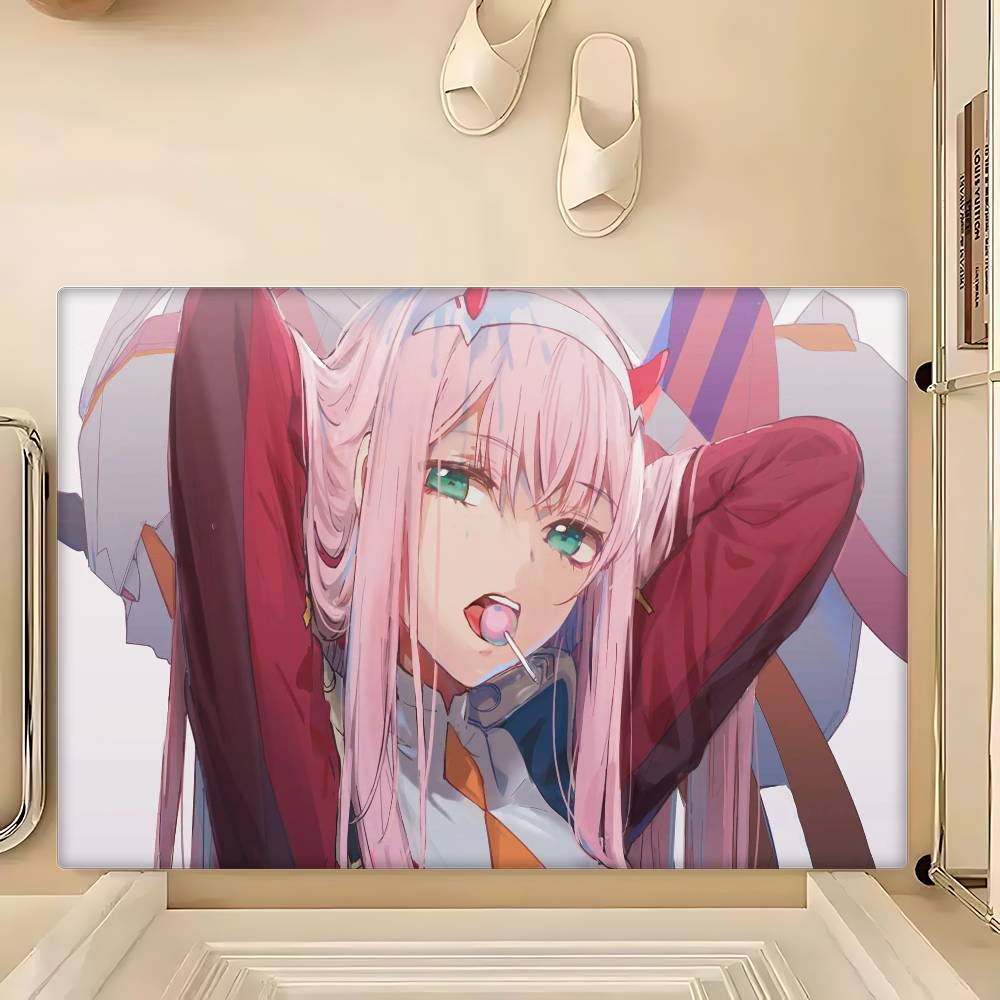 Аниме Зеро Два Резиновый XXL Коврик для ПК Ванная Комната Противоскользящий Впитывает Воду Длинный Полосатый Коврик Коврик для Спальни Приветственный Коврик