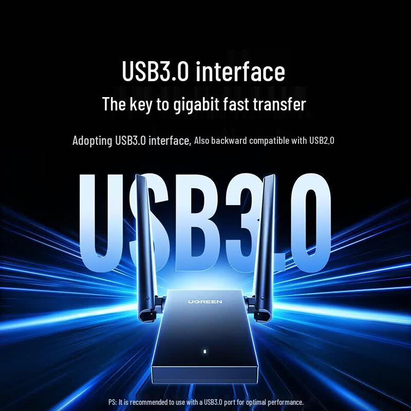 Ugreen Беспроводной USB WiFi-адаптер AX1800 (Китайская версия)