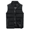 Autumn and Winter New Men's Casual Vest Solid Color Stand-up Collar Vest Warm Vest Jacket Men's Large Size Cotton Vest