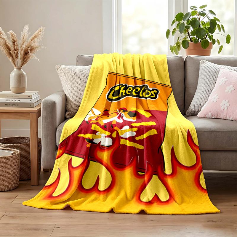 Плед Cheetos Hot Snack Фланелевый Плед Мягкий Уютный Плюшевый Плед для Дивана Кровати Легкий Домашний Декор