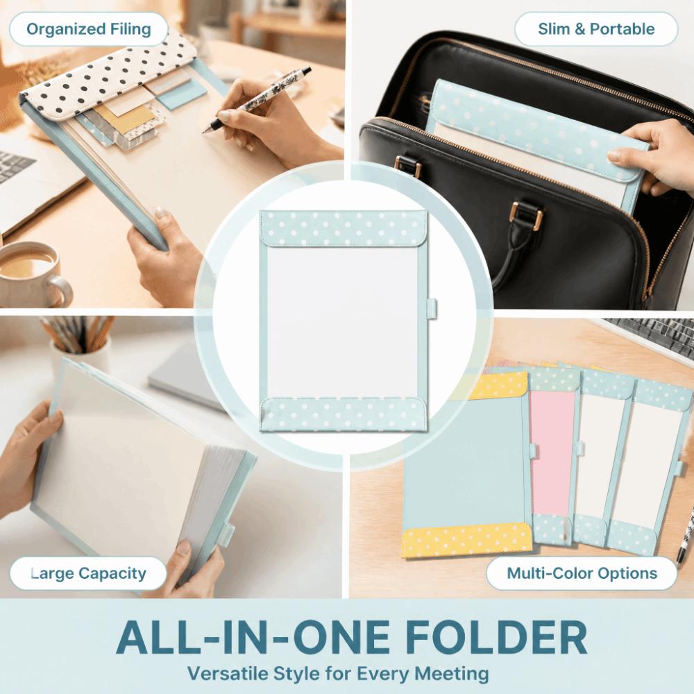 Contrast-Color Writing Board A4 Magnetic Magnetic Clipboard Folder Paper Organizer Meeting Room