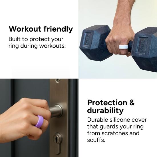 Защитный чехол Gabit Smart Ring Skin | Защита от царапин | Приятный для кожи, Легкий, Прочный, Удобная посадка, Размер - Средний, от 9 до 14