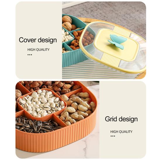 Поднос для хранения закусок Легкий роскошный Отделение Многофункциональный Пищевой Уникальный Фруктовый