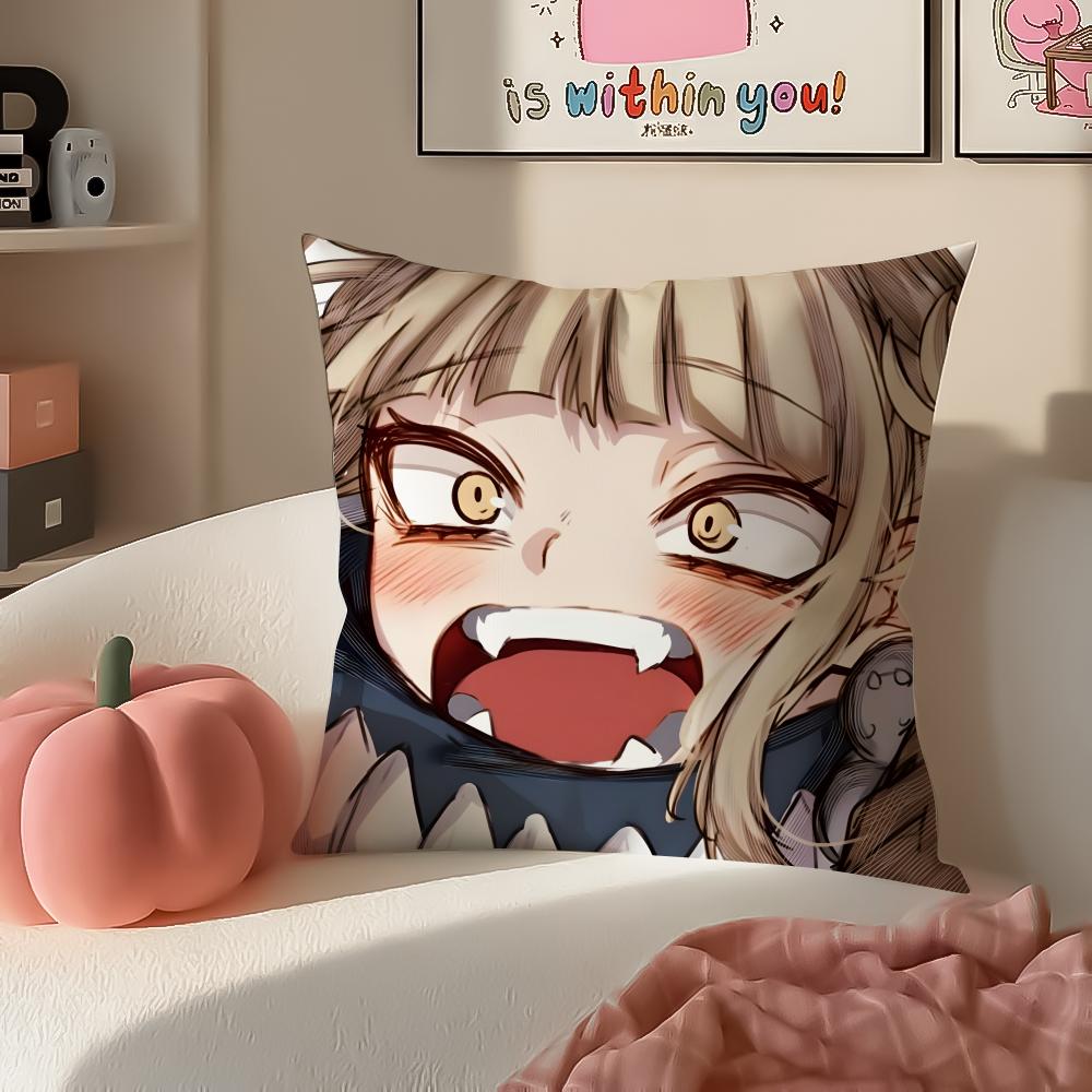 Популярная наволочка для подушки Himiko Toga My Hero Academia, короткий плюш, скрытая молния, чехол для диванной подушки