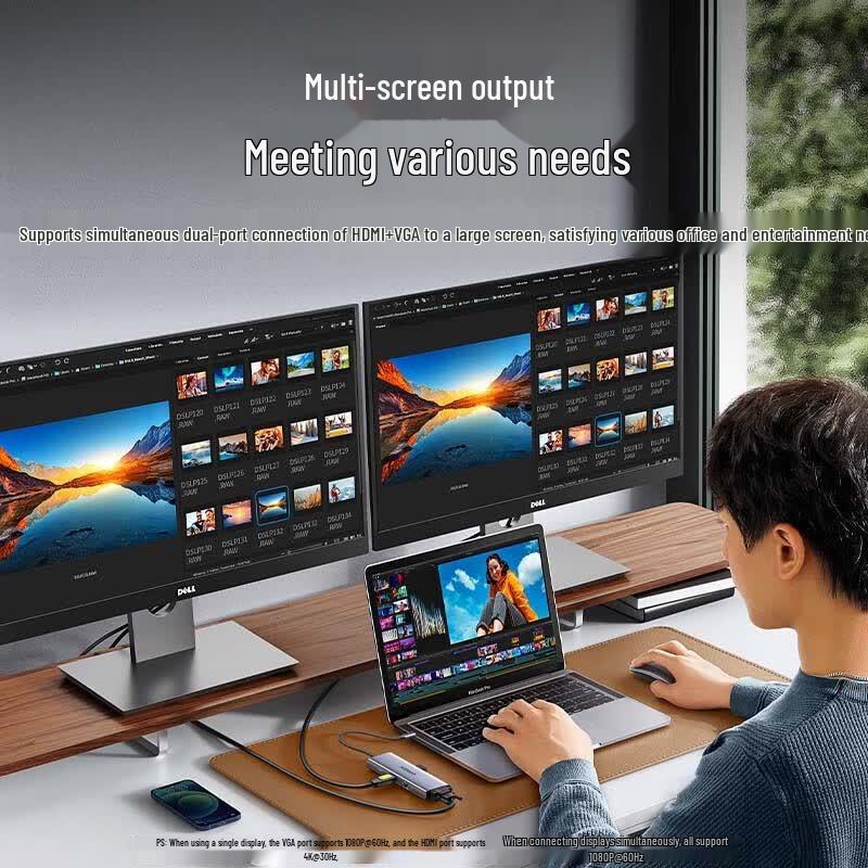 UGREEN Type-C USB-C to HDMI Thunderbolt 4 Multiport Hub CN plug (adapter included)