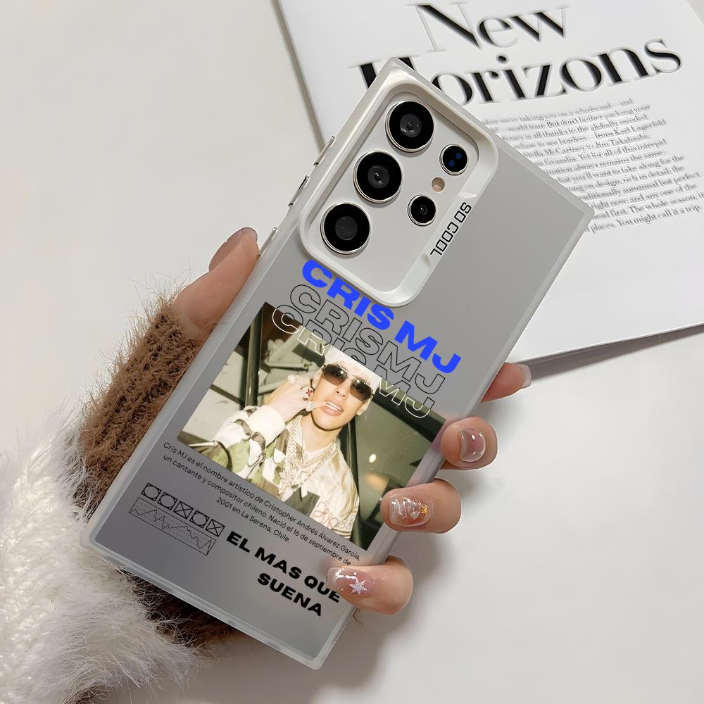 C-Cris Mj Singer Rap Phone Case For Samsung Galaxy S25 Edge S24 S23 S22 S21 S20 Ultra Funda Silicone Silver Cover