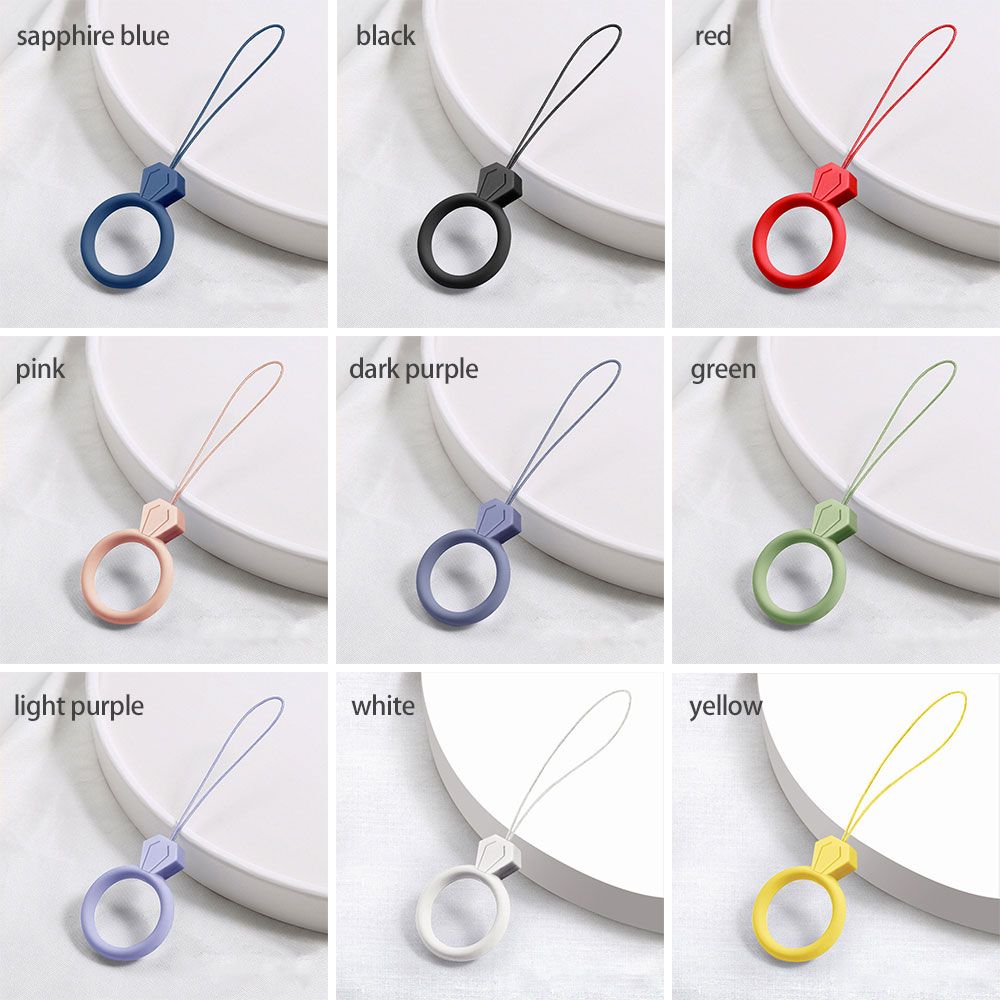 Anti-lost Soft Rubber Keys Phones Strap Mobile Phone Lanyard Silicone Ring Pendant Ring Strap