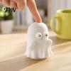 Interactive Playable Decoration 3D Printed Pop-Eyed Fidget Figurine, Funny Squeeze Cactus Ghost Ornament, Cute Desktop Decor for Office Stress Relief