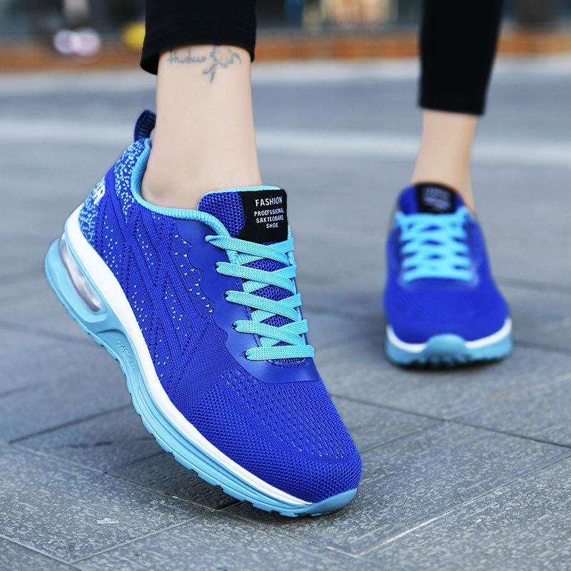 Women's shoes air cushion shock absorption running shoes women's soft sole 2025 new summer mesh breathable soft sole casual shoes