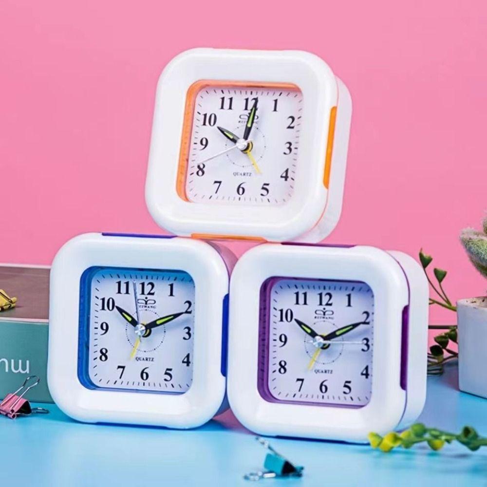 Cute Small Table Clock Simple Bedside Clock Creative Lazy Alarm Clock Students