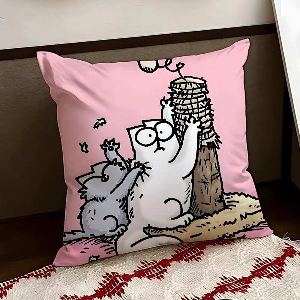 Cartoon SSimons Cat Cushion Cover Reversible Soft Durable Pillow Cover Home Car MultiScene Use for Daily Comfort