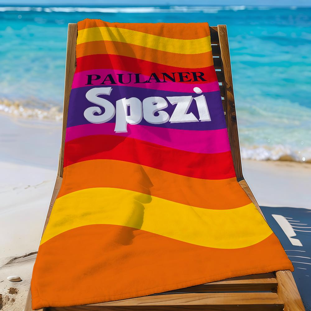 Модное полотенце с логотипом P-Paulaner S-Spezi-S Спортивное Быстросохнущее Туристическое Снаряжение для Кемпинга Песозащитное Мягкое Легкое Большое Пляжное Полотенце
