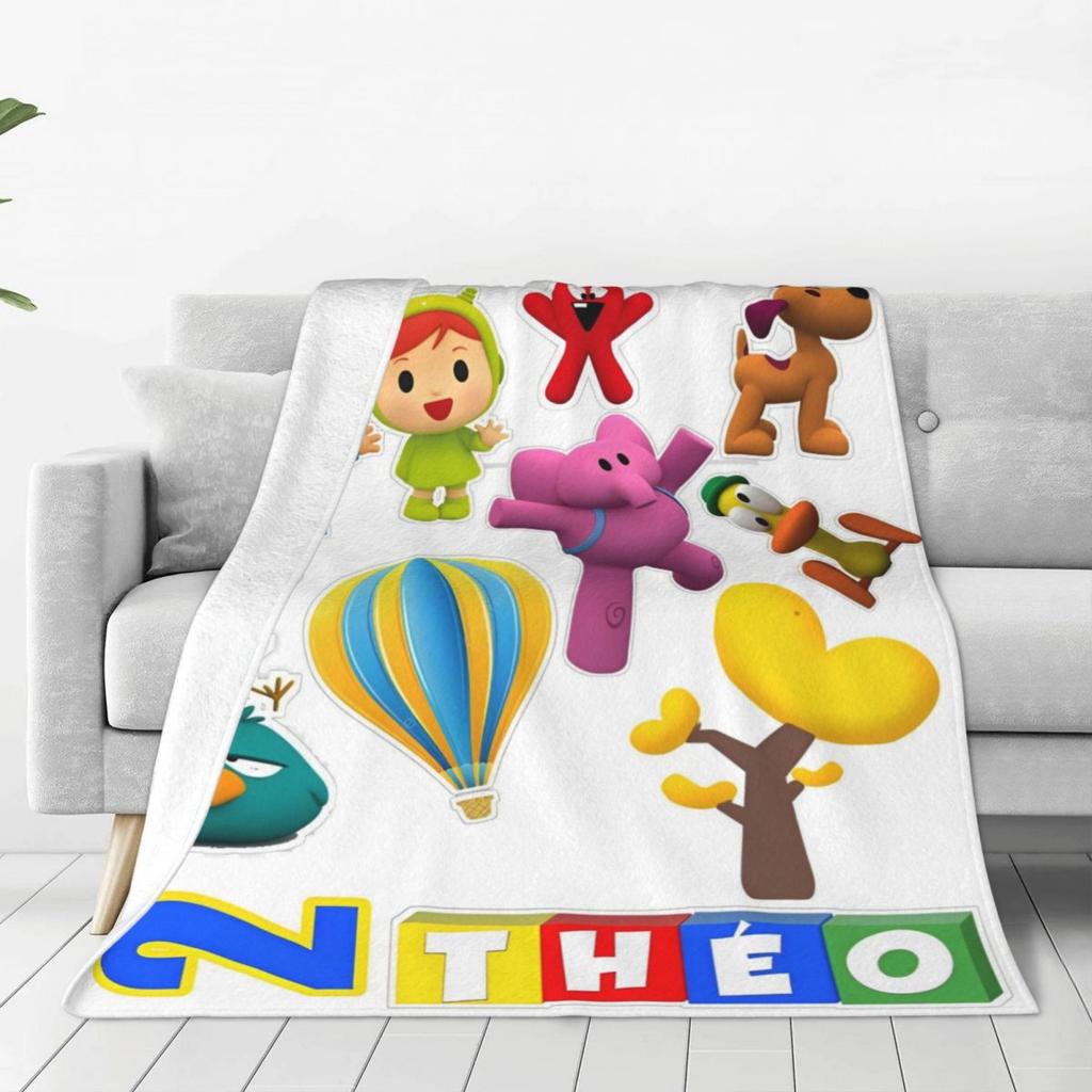 P-POCOYO Элли Пато Фред Лула Сонная Птица (2) Одеяло Качественное Теплое Мягкое Плед Весенний Пикник Спальня Новинка Покрывало