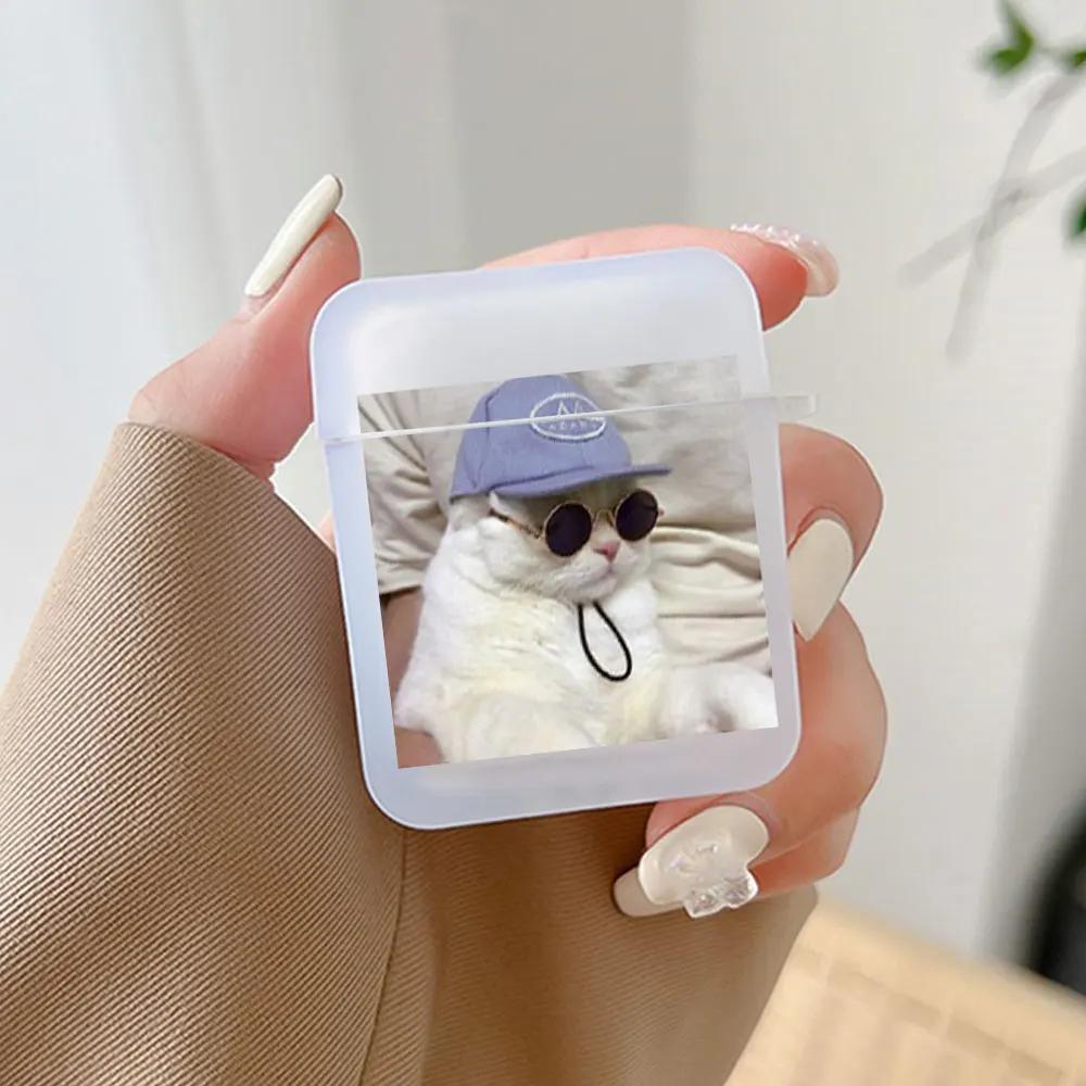 Чехол для наушников Airpods Pro 2 1 с забавными кошками и собачьими парами, прозрачный, мягкий, матовый, для Airpods 3, животное, индивидуальный чехол