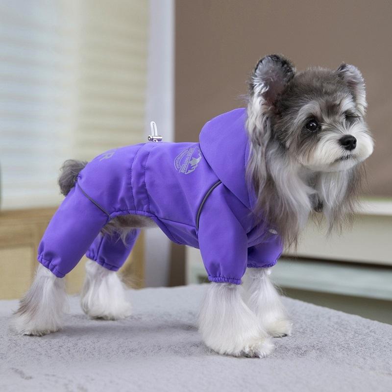 Thicken Warm Dog Jumpsuit Outdoor Waterproof Dog Jacket Winter Dog Clothes Kitten Supplies Chihuahua Bichon Four Legged Dog Coat
