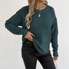 Women's Autumn and Winter Pullover, Floral Fleece Sweater, Casual Base Layer, Round-neck Sweater
