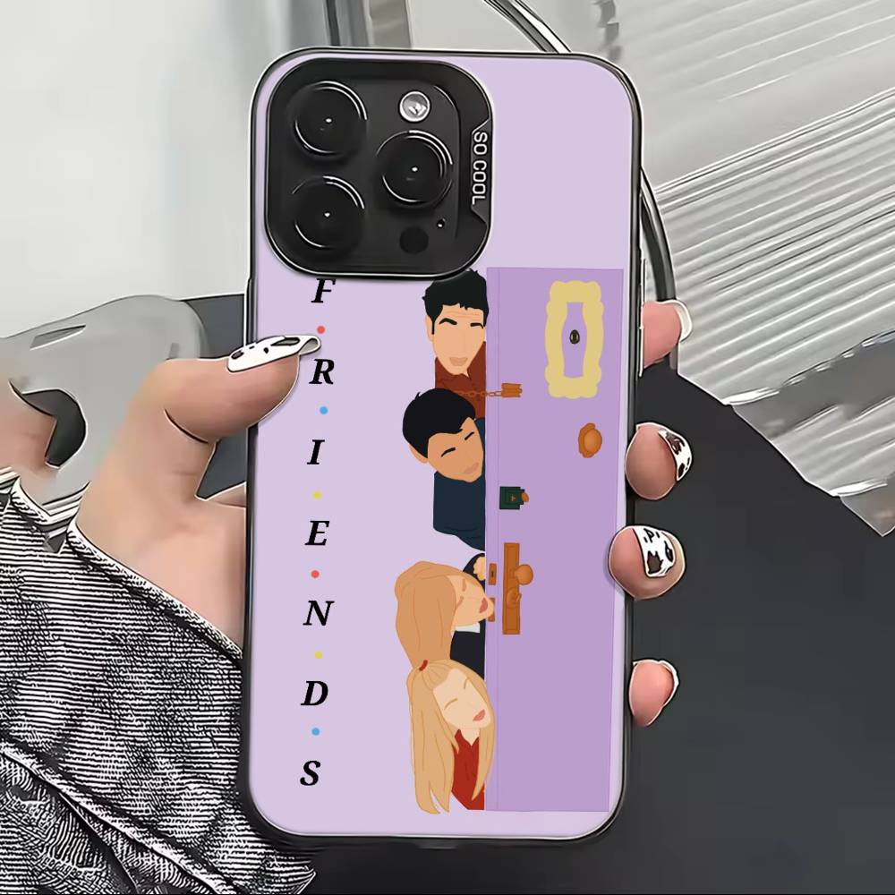 Hot TV Show F-Friends Phone Case For iPhone 17,16,15,14,13,12,11 Plus,Pro Max,XS,Colored Silver Plated Inside Cover