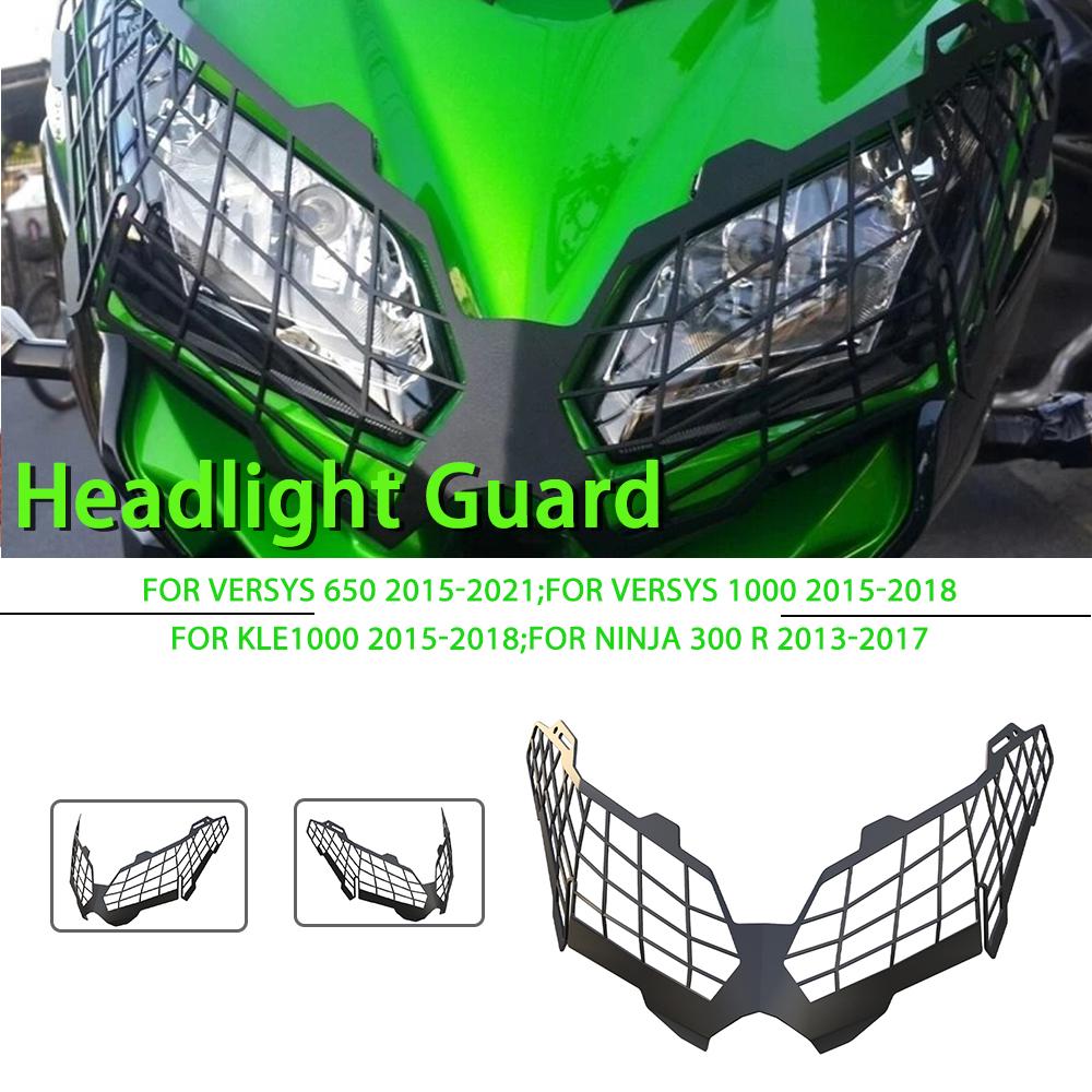 Защита фар мотоцикла для Kawasaki VERSYS 650 1000 KLE100 Ninja 300 R Versys1000, защита решетки фары