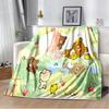 Мультяшный Rilakkuma Аниме Девочки Пледы Одеяло для Ребенка Поход Пикник Кровать Супер Мягкое Милое каваи Фланелевое Одеяло подарок на день рождения