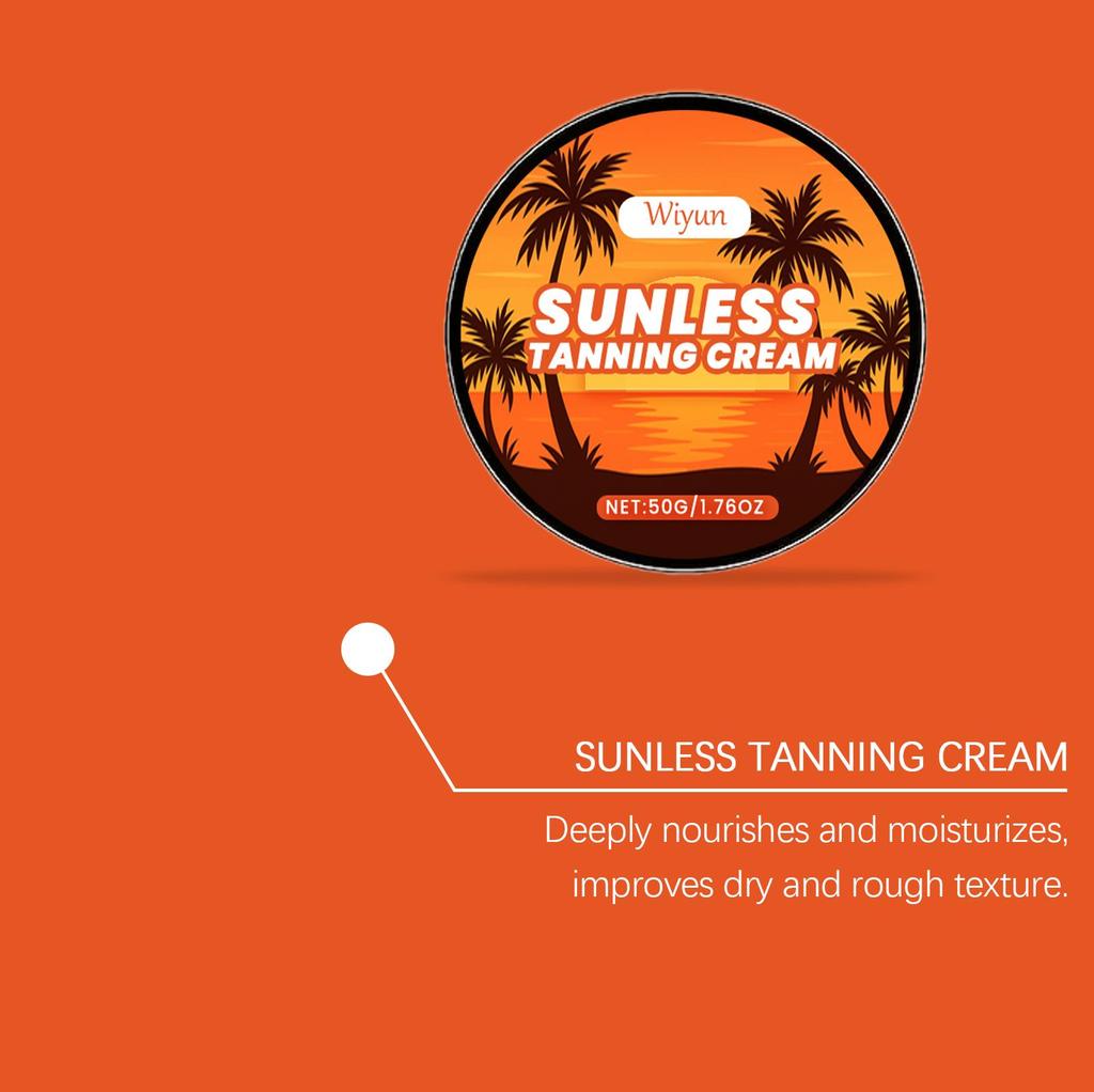 Sunless Tanning Aid Cream Plant Oil Glossy Moisturizing Even Skin Tone For All Seasons Tanning Aid Body Cream