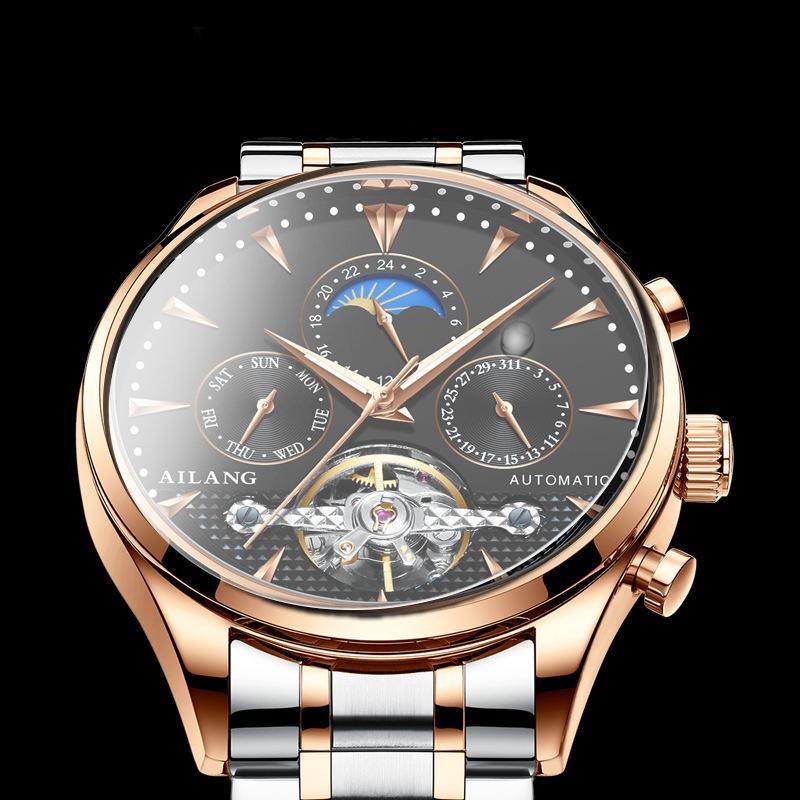 AILANG Новые часы Мужские механические часы Студенческие полностью автоматические механические мужские часы