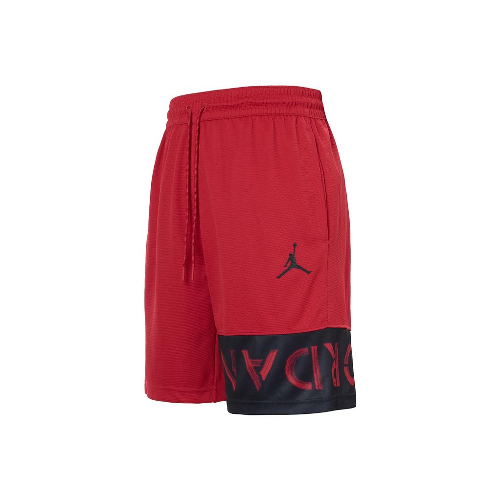 Jordan Jumpman Air 10-дюймовые свободные баскетбольные шорты со средней посадкой и шнурком, мужские шорты, черный, красный CK6832-687