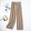 High Waist Sagging Loose Pants Chiffon Ice Silk Nine-point Pants Pleated Wide-leg Pants