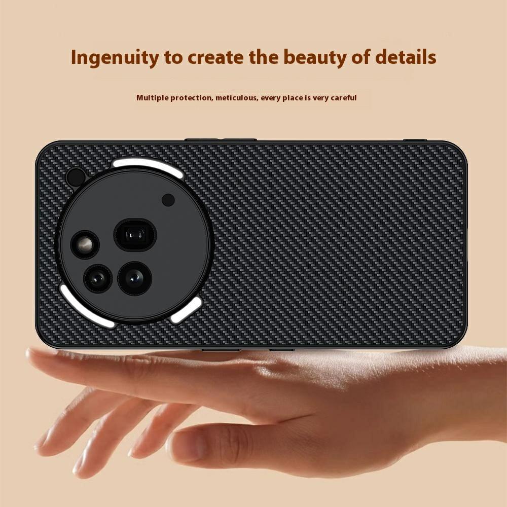 Ни за что Телефон (3a) Чехол Pro Case Leather + PC Hard Phone Cover с текстурой из углеродного волокна