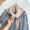 British Korean Style Niche Wool Knitted Triangular Scarf Women Headscarf Knitted Scarf Multi-functional Warm Knitted Scarf