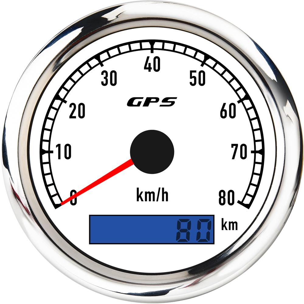 ELING 80mm GPS Speedometer 80MPH 0-120MPH 0-60K 0-200KM/H with GPS Antenna with 7 Colors Backlight for Car Motorcycle Vessels