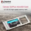 Kingston Карта памяти microSDXC 64 ГБ, 170 МБ/с, 128 ГБ, 256 ГБ Canvas Go! Карта памяти microSDXC Plus класса 10 UHS-I U3 V30 A2 SDCG3/64 ГБ/128 ГБ/256 ГБ