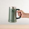 Stanley Adventure Vacuum Mug, 0.7L, Green, Big Grip Beer Stein, 10-02874-033 [Parallel Import]