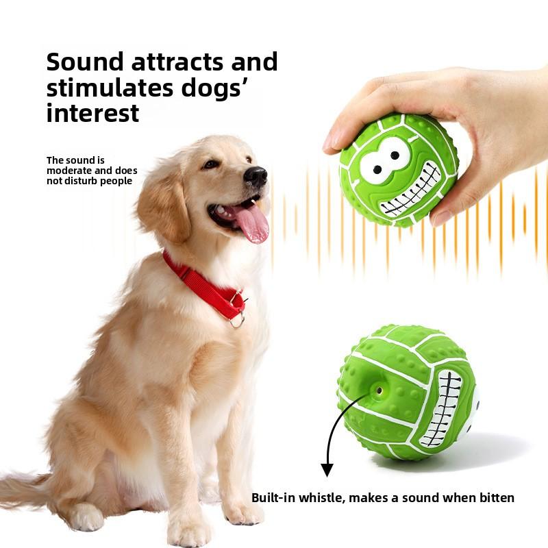 Новый мячик с улыбающимся лицом, латексная игрушка со звуком, для чистки и шлифовки зубов, латексный мячик для питомца, игрушка для собаки, товары для питомцев