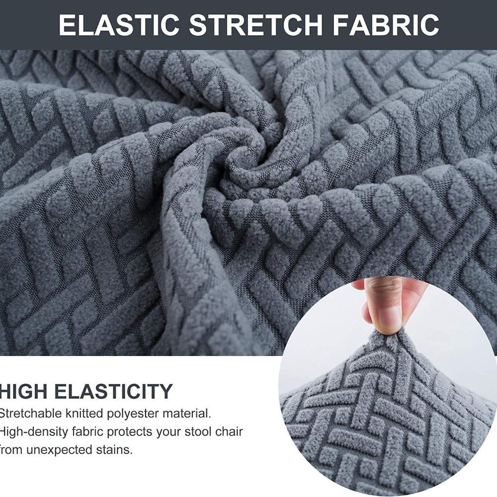 Long Plaid Jacquard Chair Cover Stretchable Seat Cover for Home Hotel Restaurant Dining Chairs
