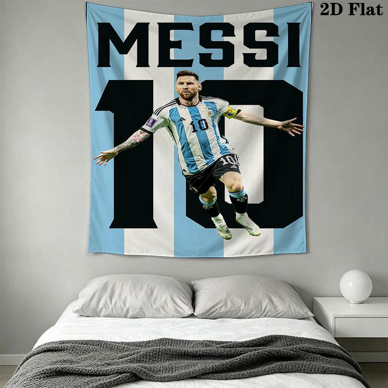 Lionel Messi Wall Hanging Printed Fabric Blanket Decorative Tapestries for Bedroom Living Room Home Decor