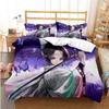 Anime Demon Slayer Bedding Set Japanese Cartoon Bed Linen 200x220 Teens Girls Twin Single Queen King Full Duvet Cover Sets