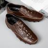 Летние новые мужские мокасины с крокодиловым узором, высококачественные туфли для вождения из натуральной кожи, мужские нескользящие кроссовки, повседневная обувь для ходьбы