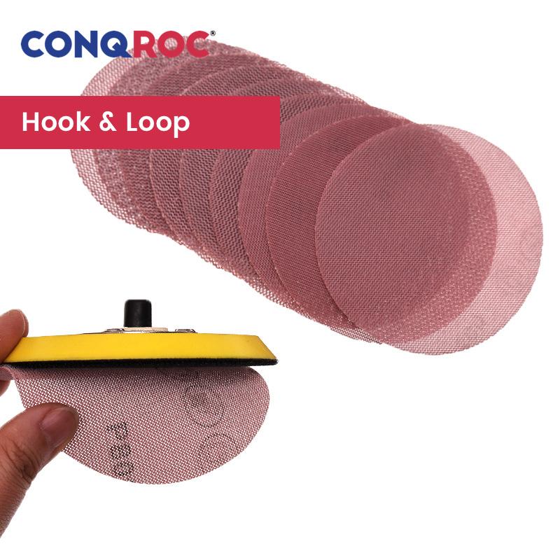 100mm(4-Inch) Sanding Discs Dust Free Mesh Grid Aluminum Oxide Dry Sandpapers Hook & Loop 50-Piece Grit P80~800