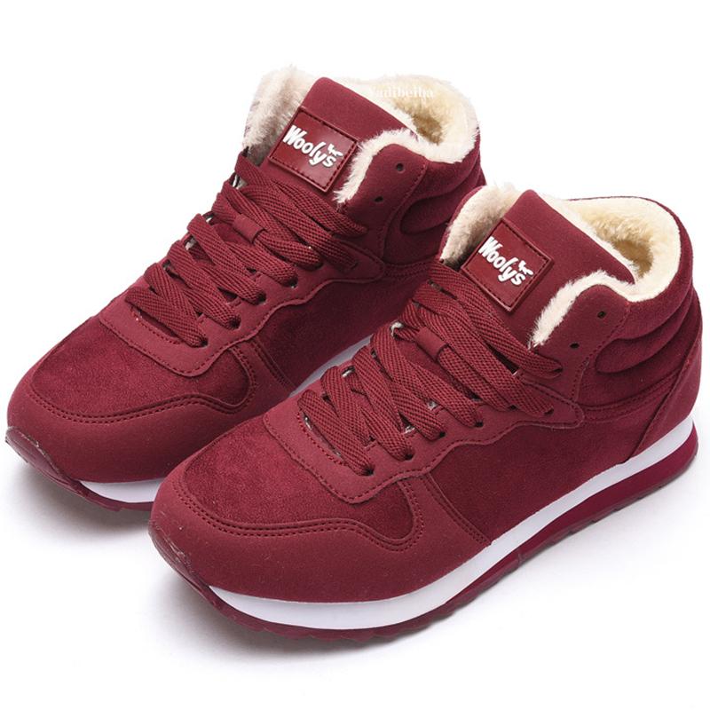 Winter Shoes Men Women Boots Warm Fur Shoes Women Snow Boots Casual Shoes Sneakers Ankle Unisex Shoes Winter Boots Plus Size 46