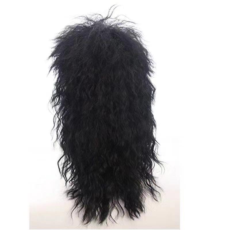 1 шт. Парик-маллелет Длинные кудрявые волосы Парик Kiss Wig 80-х Рокерский Синтетические парики Для мужчин Хэллоуин Косплей DIY Тематическая костюмированная вечеринка