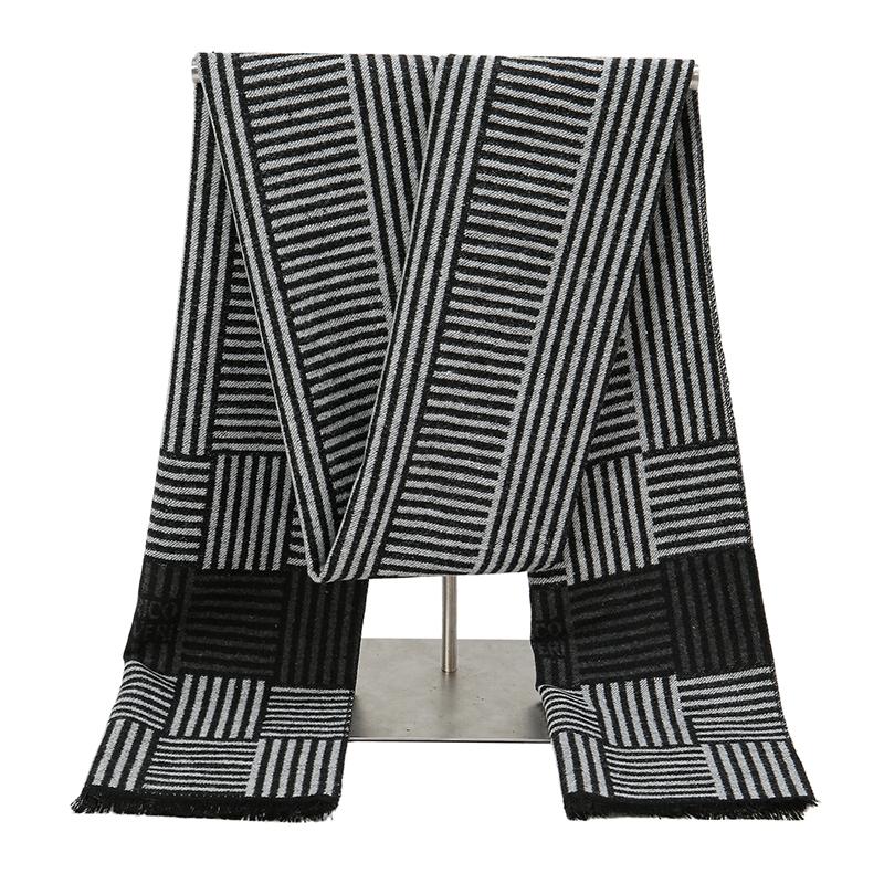 НОВЫЙ Модный Зимний Мужской Хлопковый Шарф Теплый Шейный Платок Пэчворк Полосатые Шарфы Мягкий Длинный Повседневный Мужской Буфанда Пашмина Шаль