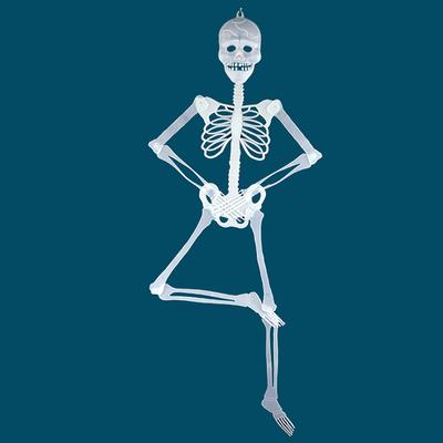 Хэллоуин Скелет Светящийся Страшный Подвесной Реквизит Ужас Наружный Настенный Декор для Вечеринки
