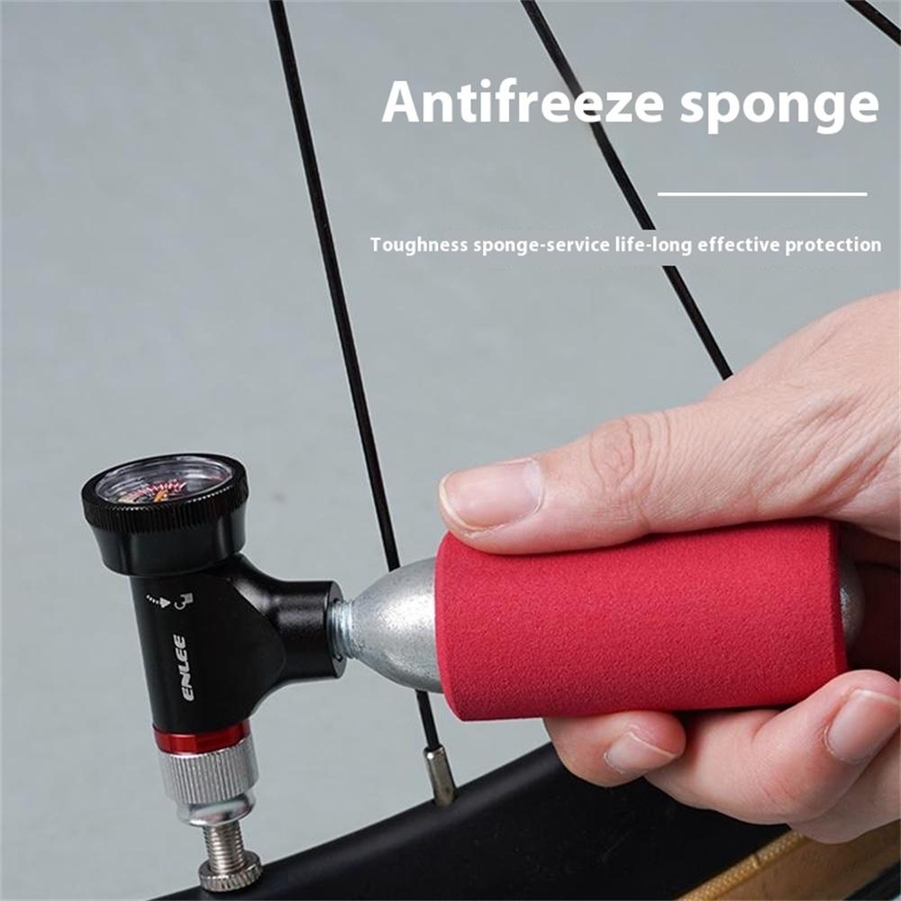 ENLEE Bicycle CO2 Cartridge Pump Nozzle Aluminum Alloy Road MTB Bike Inflating Nozzle