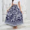 Tooxika, новая полуюбка в этническом стиле с принтом, праздничная повседневная большая распашная длинная юбка