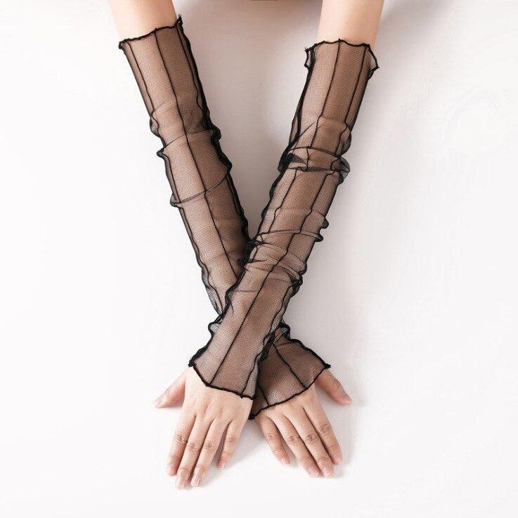 Новые весенне-летние корейские кружевные перчатки с небольшими краями, консилер, защита от солнца, длинные рукава, перчатки с кучей специй