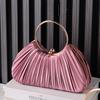 Elegant Damask Pleated Evening Bag  Banquet Circle Bags  Luxury Designer Bag  Party and Wedding  New Fashion