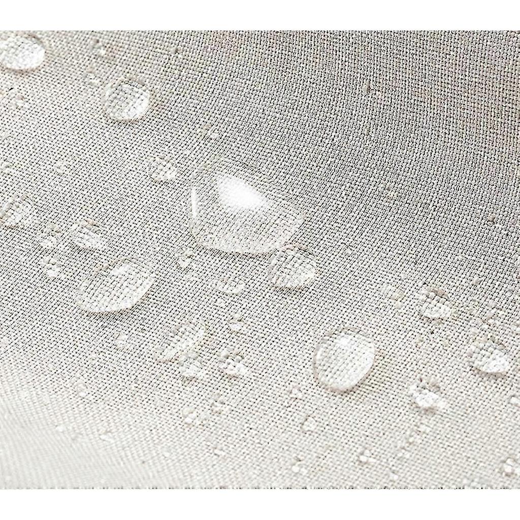Premium Shower Curtain 240 x 200 cm Linen Fabric Waterproof Anti-Mould Bathroom Curtain Mint Green H200 x B240 cm 25-26s