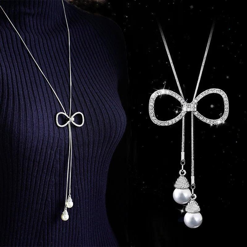 Элегантное ожерелье-цепочка с кисточкой для женщин - Универсальный, высококлассный европейский и американский дизайн для осенне-зимней моды