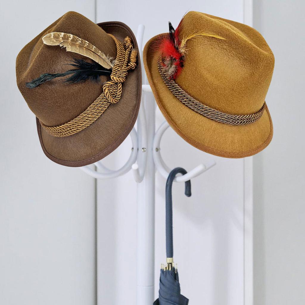 Шляпа Октоберфест Вечеринка Пивного Фестиваля Шляпа Трилби Хомбург Декоративный Витой Пояс Головной Убор Шляпа Виджет Вечеринка Прическа